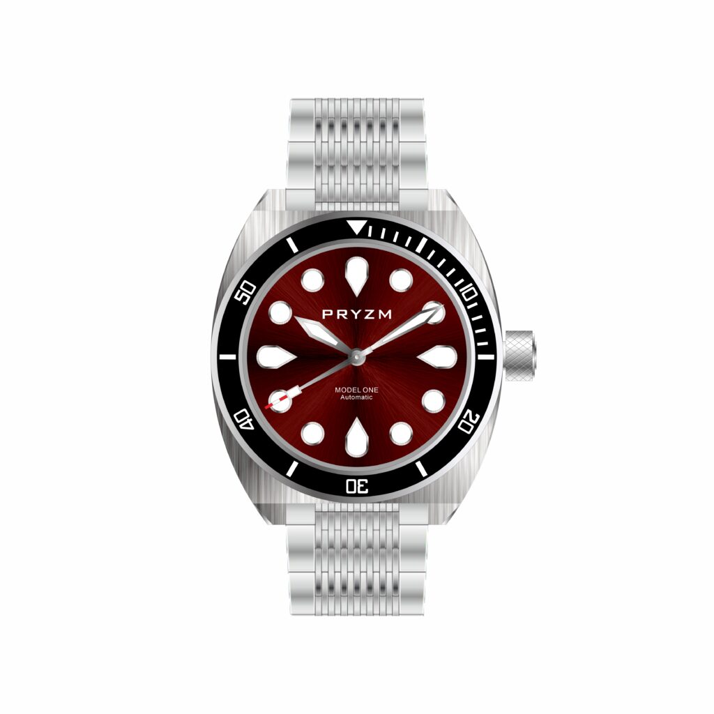 2. Billow Time Watch's Luxury Mechanical Red Diver Watch